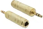 DeLOCK Klinke Adapter 3,5mm -> 6,3mm St/Bu gold