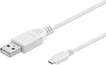 MicroConnect USBABMICRO0,30W USB cable USB 2.0 0.3 m USB A Micro-USB B White
