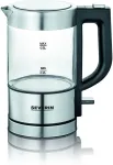 Veekeetja Severin Mini Glas-Wasserkocher WK 3472 (edelstahl/Black, 0,5 Liter)