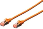Digitus Patchkabel Cat6 S/FTP 2xRJ45 1.0m oran Hebelschutz Polybeutel