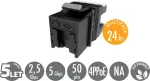 Solarix MULTIPACK 24 pcs - CAT6 UTP quick-cutting keystone SXKJ-6-UTP-BK-NA Comp. Level and 4PPoE
