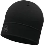 Buff MERINO LIGHTWEIGHT BEANIE SOLID BLACK onesize cap Standard