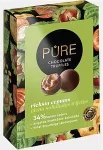 PURE CHOCOLATE PURE piima&scaron;okolaadi tr&uuml;hvlid sarapuup&auml;hkli- ja kr&otilde;bek&uuml;psiste kreemi t&auml;idisega, 148g