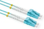 VALUE LWL-Kabel 50/125m OM3, LC/LC, Low-Loss-Stecker, trkis, 3 m