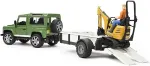 BRUDER Professional Series Land Rover Defender with Trailer - CAT and Man - 02593