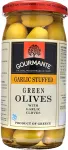 Gourmante Rohelised oliivid k&uuml;&uuml;slauguga soolvees 370ml