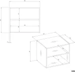 TOP E SHOP OPENO 60 WHITE Extension Unit &ndash; Modular Wardrobe Shelf, 60 cm, for the Bedroom