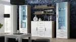 Cama MEBLE Cama kuvar cabinet SOHO S1 sonoma oak/valge gloss
