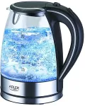 Veekeetja Adler AD 1225 electric kettle 1.7 L 2000 W Black, Stainless steel, Transparent