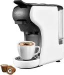 Kohvimasin Camry | Multi-capsule Espresso machine | CR 4414 | Pump pressure 19 bar | Ground/Capsule | 1450 W | White/Black