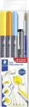 STAEDTLER Komplekt 3001 STB5-1, 3 viltpliiatsit, must tindipliiats ja pintsel