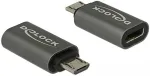 DELOCK Adapter USB-mikroB 2.0 St > USB-C 2.0 Bu anthrazit