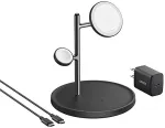 ANKER B25M3312 mobile device charger Smartphone, Smartwatch, Headphones Black USB Wireless charging Fast charging Indoor