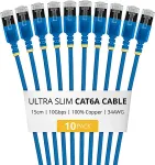STARTECH - CABLES 15CM ULTRA SLIM CAT6A 10 PACK .