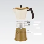 Kohvimasin Maestro Aluminium moka pot MR-1657-3-BEIGE