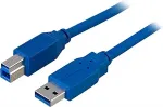 Deltaco USB 3.0 kaabel, t&uuml;&uuml;p A isane - t&uuml;&uuml;p B isane, 1m, sinine