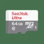 M&auml;lukaart SANDISK Ultra microSDXC 64GB + SD Adapter 100MB/s Class 10 UHS-I