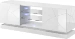 Cama MEBLE Cama TV cabinet QIU 160 MDF valge gloss/valge gloss