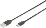 Digitus USB 2.0 Verbindungskabel Typ C -A St/St 1,8m, sw