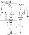 Virtuvinis mai&scaron;ytuvas Hansgrohe Talis M51 72814000