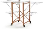 No name ARREDAMENTI GABBIANO Drying rack on wheels - 175 x 67 cm, Brown