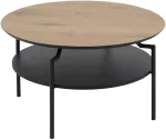 Home4you Diivanilaud GOLDINGTON D80xH45cm, tamm/must, m&ouml;&ouml;bliplaat, MDF, metall