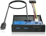GRAUGEAR Multi Frontblende 4-Port USB-HUB, 2x USB-C,2x USB-A retail