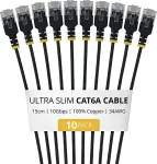 Startech 15CM ULTRA SLIM CAT6A 10 PACK .