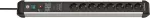 Brennenstuhl Premium-Protect-Line 8-way power strip (black/aluminium, 3 metres, 60,000A surge protection)
