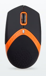 Hiir EXACTGAME AMEI AM-M101O/Ergonomic/Optical/1,600 DPI/Wired USB/Black-orange