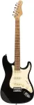 Stagg SES-55 BLK - czarna gitara elektryczna SSS, przetworniki Alnico