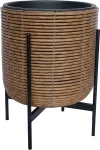 Home4you Lillepott WICKER alusega 38x38xH49cm, pruun