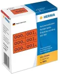 HERMA - Schwarz, Rot - 10 x 22 mm 3000 Etikett(en) (1000 Bogen x 3) selbstklebende Nummernetiketten