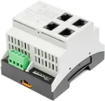Atte Switch PoE 4 portowy z wbudowanym zasilaczem na szynę TH35 SWPS-4-11-DIN4