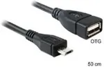 DeLOCK Kabel USB micro-B Stecker > USB 2.0-A Buchse OTG 50 cm