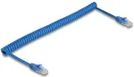 DELOCK RJ45 Spiralkabel Stecker zu Stecker Cat.6 UTP 0,6 m bis 1,2 m blau