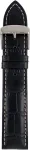 Zeppelin leather strap black, 22 mm