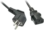 Lindy IEC-Netzkabel 0.7m Schuko-Winkelst. IEC320C13