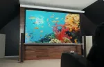 Elite Screens Saker Tab-Tension Series SKT100XHW-E12 - Leinwand - Decke montierbar, Wand montierbar - motorisiert 254 cm (100 ) - 16:9 - MaxWhite FG - White Enamel (SKT100XHW-E12)