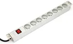 Digitus PDU 19 "rack, 8 slots Type E, Schuko plug, 1.8m cable, aluminum switch