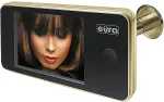Eura Wideo-wizjer do drzwi EURA VDP-01C1 ERIS ZŁOTY 3,2" LCD