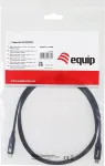 EQUIP Kabel USB-C4.0->C Slim PD240W St/St 1.20m schwarz
