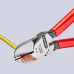 Knipex side cutters 70 01 160, cutting pliers (red, length 160mm)