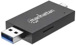 Kaardilugeja Manhattan USB 3.0 Typ-C/-A Kartenleseger&auml;t microSD, SD/MMC