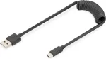 Digitus USB 2.0 - USB - A auf USB - C Spiralkabel max. 1m
