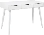 Home4you Kirjutuslaud NEPTUN 110x50xH77cm, valge, melamiinplaat, metall