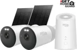 IGET HGWNK108402S - camera battery 2K WiFi set, 10CH NVR + 2x camera with solar panel, 9000mAh