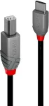 Lindy 3m USB 2.0 Typ C an B Kabel, Anthra Line