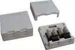 DATACOM Double socket CAT5E UTP on plaster (dustproof)