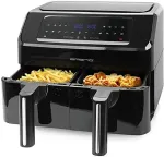 Frit&uuml;&uuml;r Emerio Hei&szlig;luftfritteuse, Smart Fryer, 3,6+3,6L, Cool touch